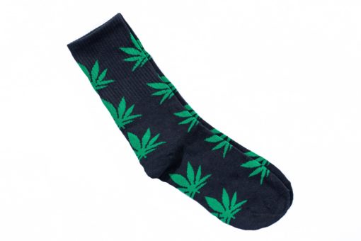 green black weed sock