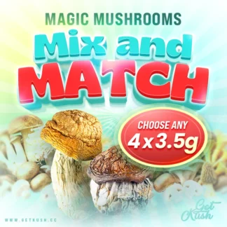 Magic Mushrooms – Mix & Match – Choose Any 4 x 3.5 Grams